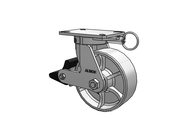 310CA08501SPATPPLBL Albion Swivel Caster
