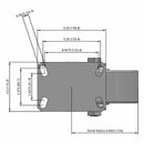 8"x3" Heavy-Duty Kingpinless Swivel Caster with Cast Iron Wheel