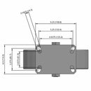 10"x3" Heavy-Duty Kingpinless Rigid Caster with Cast Iron Wheel