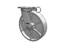 Kingpinless USA-rig 12"x3" Cast Iron Wheel Caster with 6.25"x4.5" Plate & Swivel Lock