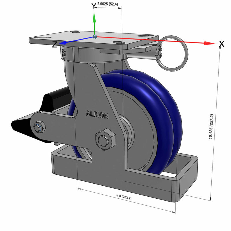 310EY08528SPATPPLBTOL Albion Swivel Caster