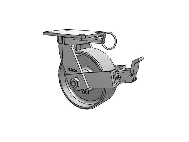 310FS08509SPATPFBBL Albion Swivel Caster