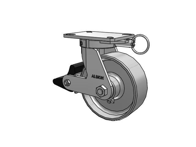 310FS08509SPATPPLBL Albion Swivel Caster