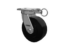 Kingpinless USA-rig 8"x3" Trionix Nylon Caster with 6.25"x4.5" Plate & Swivel Lock