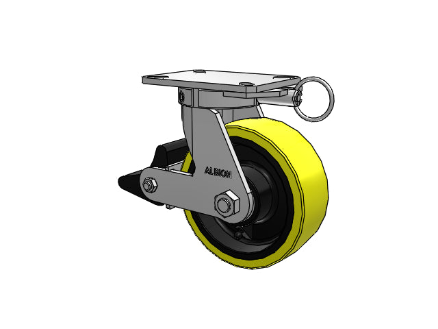 310PF08528SPATPPLBL Albion Swivel Caster