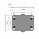 6"x3" USA-Made Kingpinless Rigid Polyurethane-on-Iron Wheel Caster