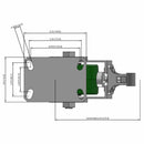 6"x3" USA-Made Kingpinless Top Lock Polyurethane-on-Iron Wheel Caster