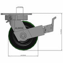 6"x3" USA-Made Kingpinless Top Lock Polyurethane-on-Iron Wheel Caster