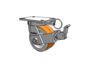 310PY06509SPATPFBBL80A Albion Swivel Caster