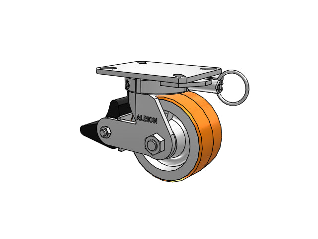 310PY06509SPATPPLBL80A Albion Swivel Caster