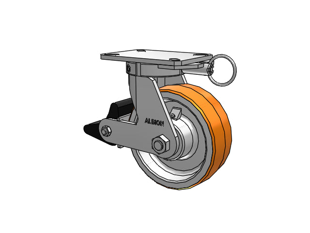 310PY08509SPATPPLBL80A Albion Swivel Caster