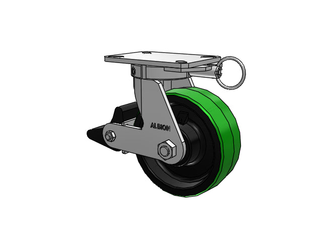 310PY08509SPATPPLBL Albion Swivel Caster