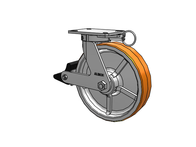 310PY12509SPATPPLBL80A Albion Swivel Caster