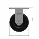 6"x3" USA-Made Kingpinless Rigid Caster with Phenolic Wheel