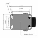 6"x3" USA-Made Kingpinless Swivel Caster with Phenolic Wheel