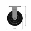 8"x3" USA-Made Kingpinless Rigid Caster with Phenolic Wheel