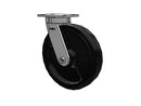 Value Kingpinless 12"x3" Rubber-on-Iron Wheel Caster with 6.25"x4.5"