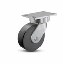 6"x2" USA Ergonomic Swivel Caster with HD Nylon Wheel and 6.25"x4.5" Plate