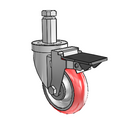 4-33-213RTR STEM6 PL Jarvis Swivel Caster