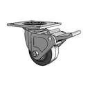 4.04109.451.2 MTG4 BRK2 Colson Swivel Caster
