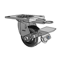 4.04109.4B9 MTG64 BRK1 Colson Swivel Caster