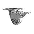 4.04109.4E5 MTG4 BRK2 Colson Swivel Caster