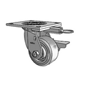 4.04109.4E9 MTG64 BRK3 Colson Swivel Caster