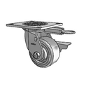 4.04109.4F1 MTG54 BRK3 WB11 Colson Swivel Caster