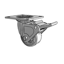 4.04109.4F5 MTG4 BRK2 Colson Swivel Caster