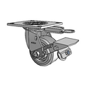 4.04109.4F9 MTG54 BRK1 Colson Swivel Caster