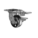 4.04109.531 SS BRK3 MTG81 WB11 Colson Stainless Steel Swivel Caster