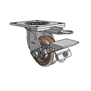 4.04109.812 HT MTG64 BRK1 Colson Swivel Caster