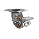 4.04109.814 HT MTG4 BRK1 Colson Swivel Caster