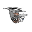 4.04109.819 HT MTG54 BRK1 Colson Swivel Caster