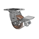 4.04109.832 HT BRK1 Colson Swivel Caster