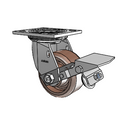 4.04109.832 HT BRK1 SEAL Colson Swivel Caster