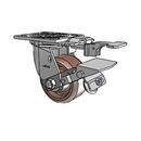 4.04109.832 HT MTG81 BRK1 Colson Swivel Caster