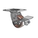 4.04109.839 HT MTG4 BRK1 Colson Swivel Caster