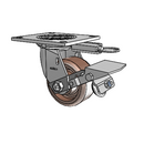 4.04109.839 HT MTG54 BRK1 Colson Swivel Caster