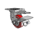 4.04109.911 MTG61 BRK1 Colson Swivel Caster