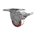 4.04109.921 MTG4 BRK2 Colson Swivel Caster