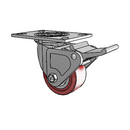 4.04109.925 MTG2 BRK2 Colson Swivel Caster