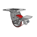 4.04109.931 MTG4 BRK1 Colson Swivel Caster