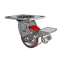 4.04109.931 MTG4 BRK1 SEAL Colson Swivel Caster