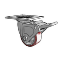 4.04109.935 MTG4 BRK2 Colson Swivel Caster