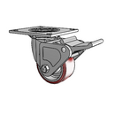 4.04109.939 MTG4 BRK2 Colson Swivel Caster