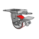 4.04109.945.7 MTG64 BRK1 Colson Swivel Caster