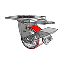 4.04109.949.7 MTG64 BRK1 Colson Swivel Caster