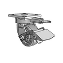 4.04189.4F5 MTG61 BRK1 Colson Kingpinless Swivel Caster