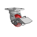 4.04189.9PC BRK1 Colson Kingpinless Swivel Caster